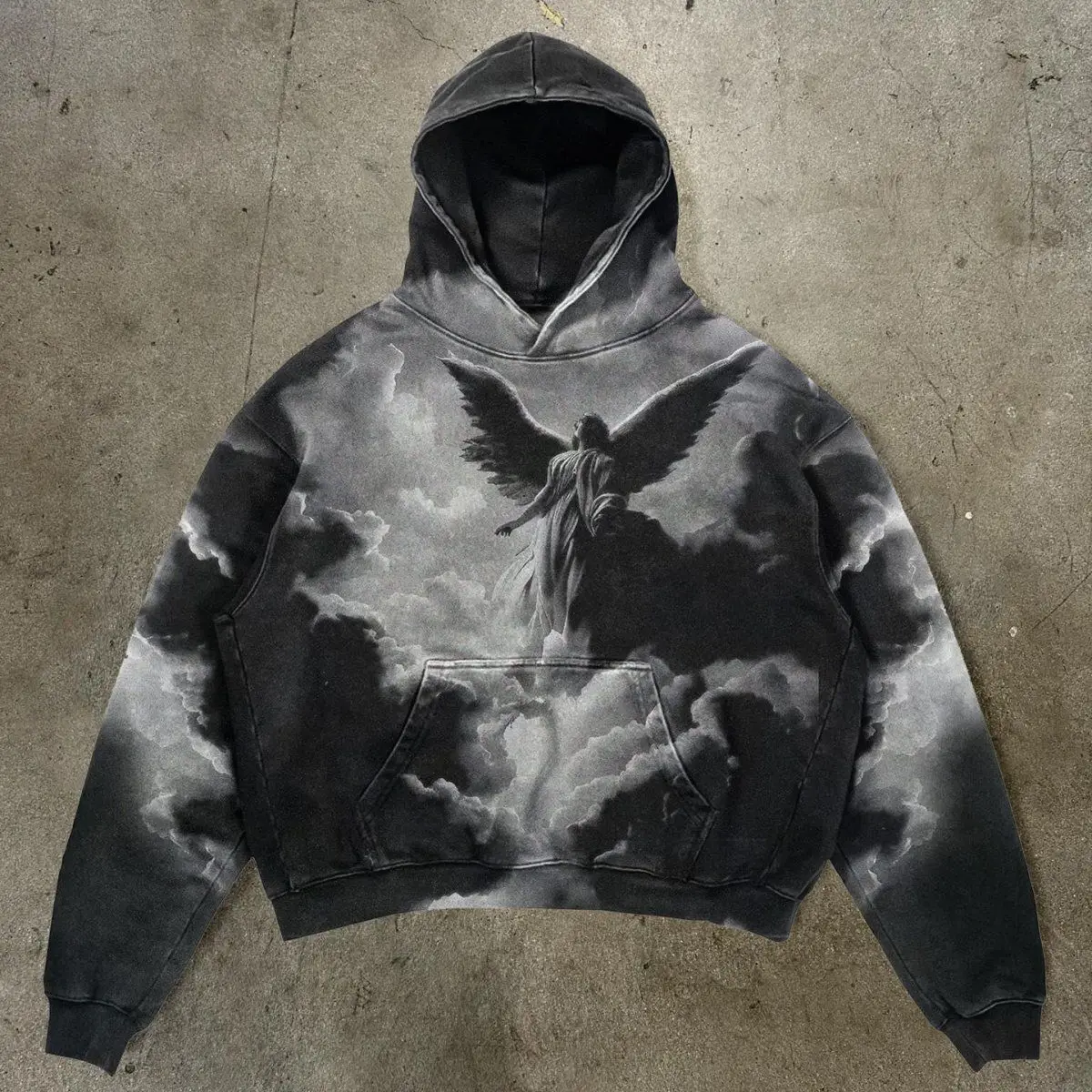 New Rock American Style Sweatshirts for Men Loose Hip Hop Y2k Clothes Korean Harajuku Fashion Simple Man Hoodies Novelty And In