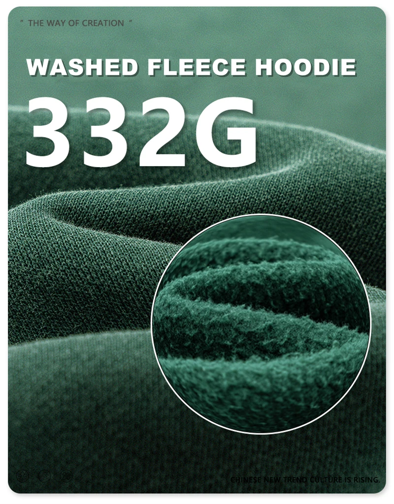 ZODF Retro Men's Winter Washed Fleece Hoodies Unisex Loose 360gsm Warm Knitted Hooded Pullovers Streetwears HY0887