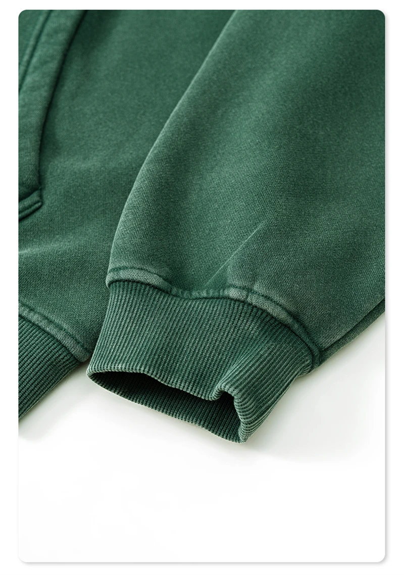 ZODF Retro Men's Winter Washed Fleece Hoodies Unisex Loose 360gsm Warm Knitted Hooded Pullovers Streetwears HY0887