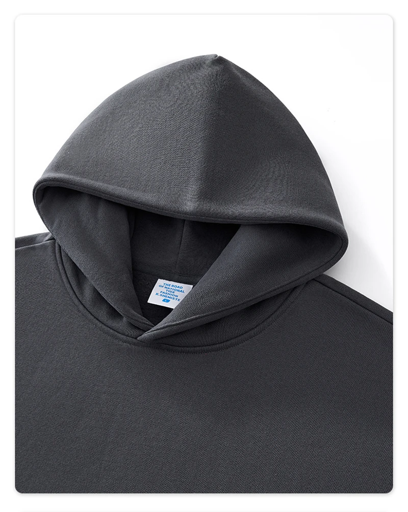 ZODF Fashion Winter Men 500gsm Fleece Hoodies Unisex Loose Fit Heavy Weight Thick Warm Hooded Pullovers Coats Streetwears HY0045
