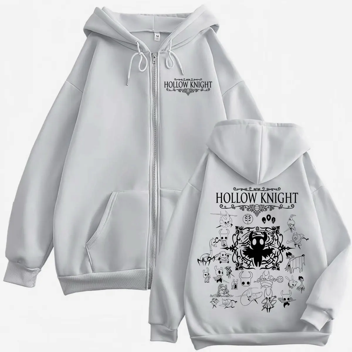 Hot Game Hollow Knight Merch Zipper Hoodie Men Women Fashion Vintage Hooded Sweatshirts High Quality Fleece Oversized Pullovers