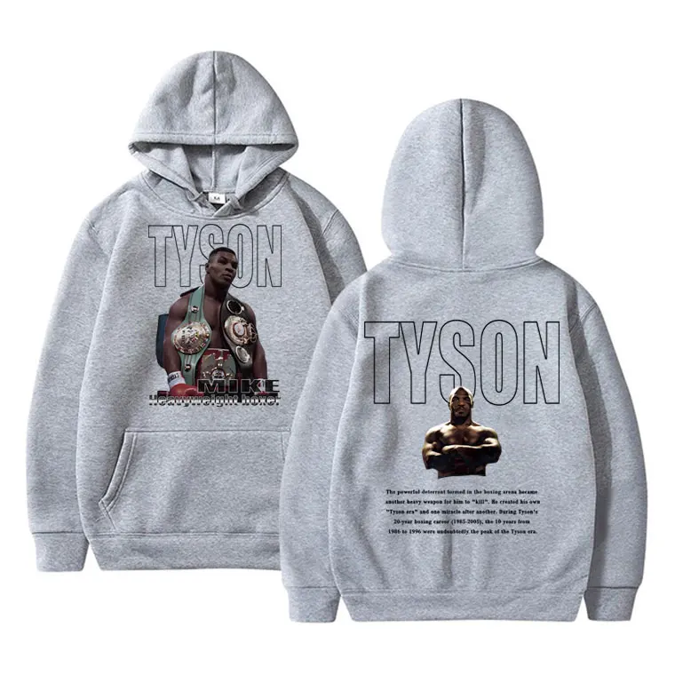Boxing King Mike Tyson Graphic Hoodie Men Women Fashion Casual Vintage Sweatshirt Male Oversized Hoodies Man Hip Hop Streetwear