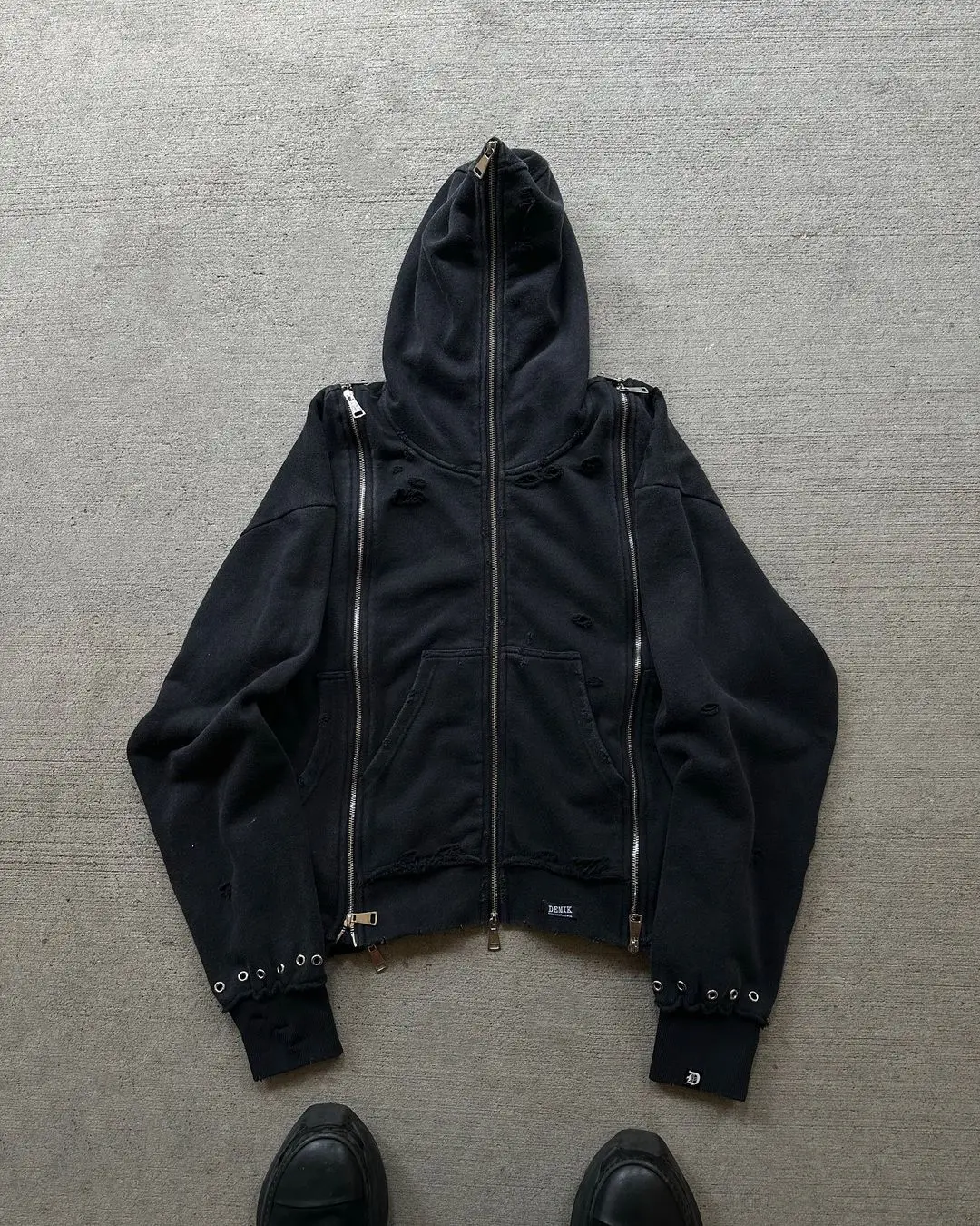 Man Set American Style Suit Zipper Cardigan Hoodie Casual Sports High Street Hip Hop Streetwear American Style Unisex Multi Zip