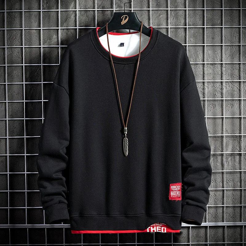 2027 Spring Autumn Men Hoodies Fashion Men Long Sleeve Sweatshirt Patchwork Hoodie Letter Print Quality Jogger Pullovers Male