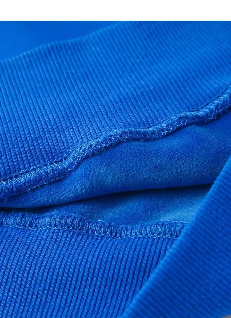 Blue 600G Heavy Baby Blue Silver Fox Velvet round Neck Sweater Men's Korean Fashion Trendy Tops