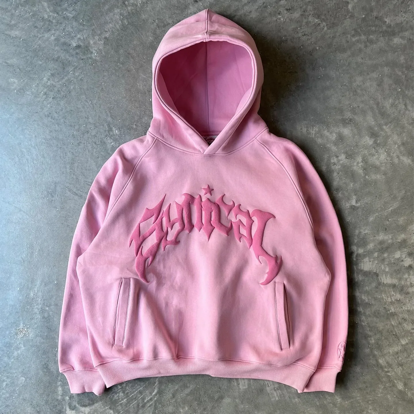 Hooded American retro zipper sweatshirt Gothic letter star print hoodie trendy men's casual jacket 2023 new product