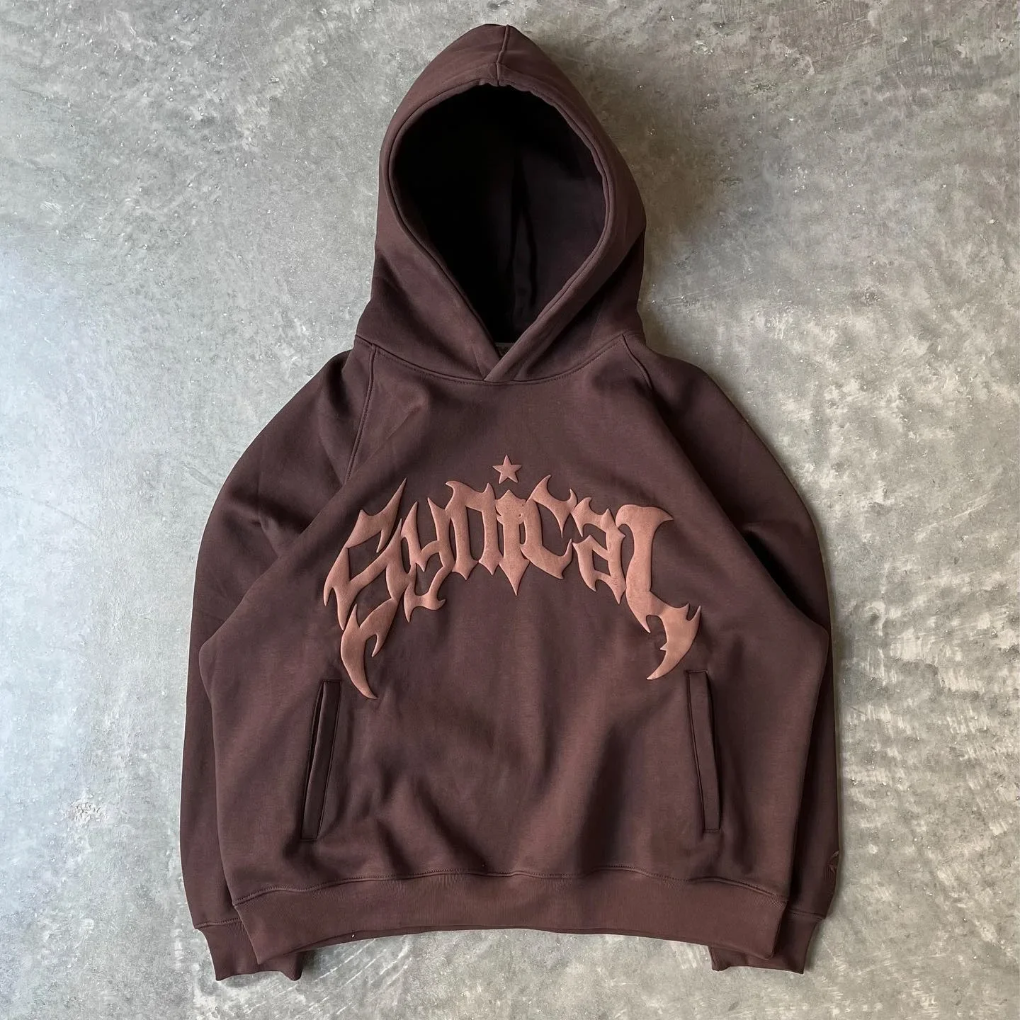 Hooded American retro zipper sweatshirt Gothic letter star print hoodie trendy men's casual jacket 2023 new product