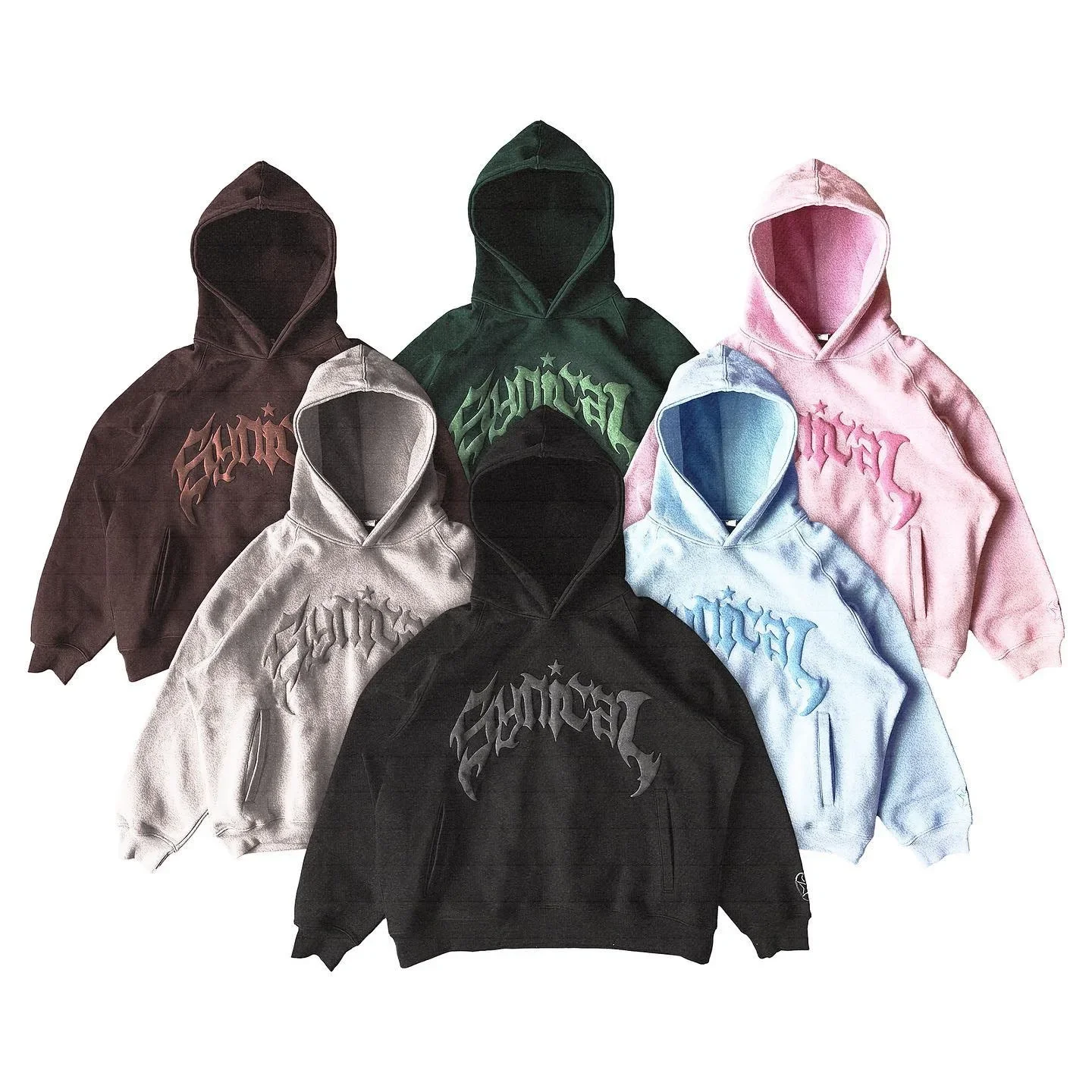 Hooded American retro zipper sweatshirt Gothic letter star print hoodie trendy men's casual jacket 2023 new product