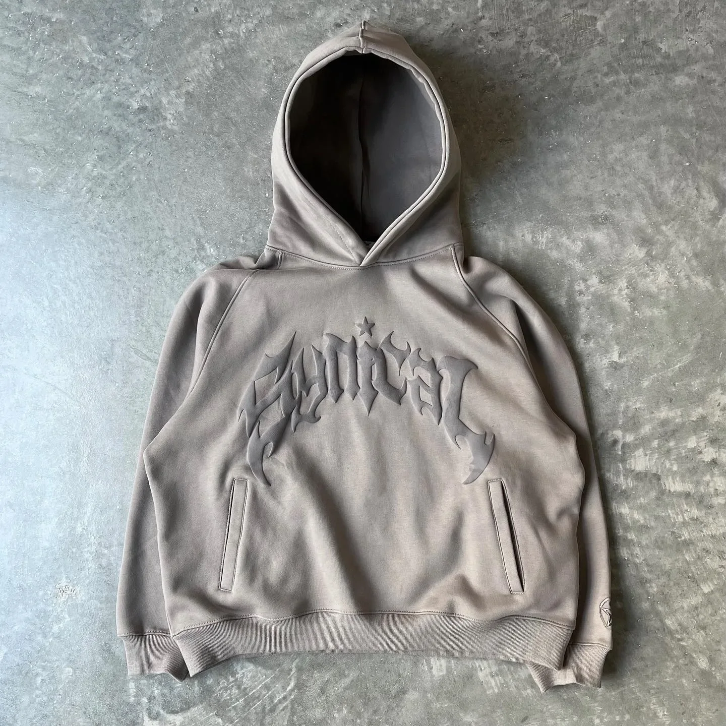 Hooded American retro zipper sweatshirt Gothic letter star print hoodie trendy men's casual jacket 2023 new product