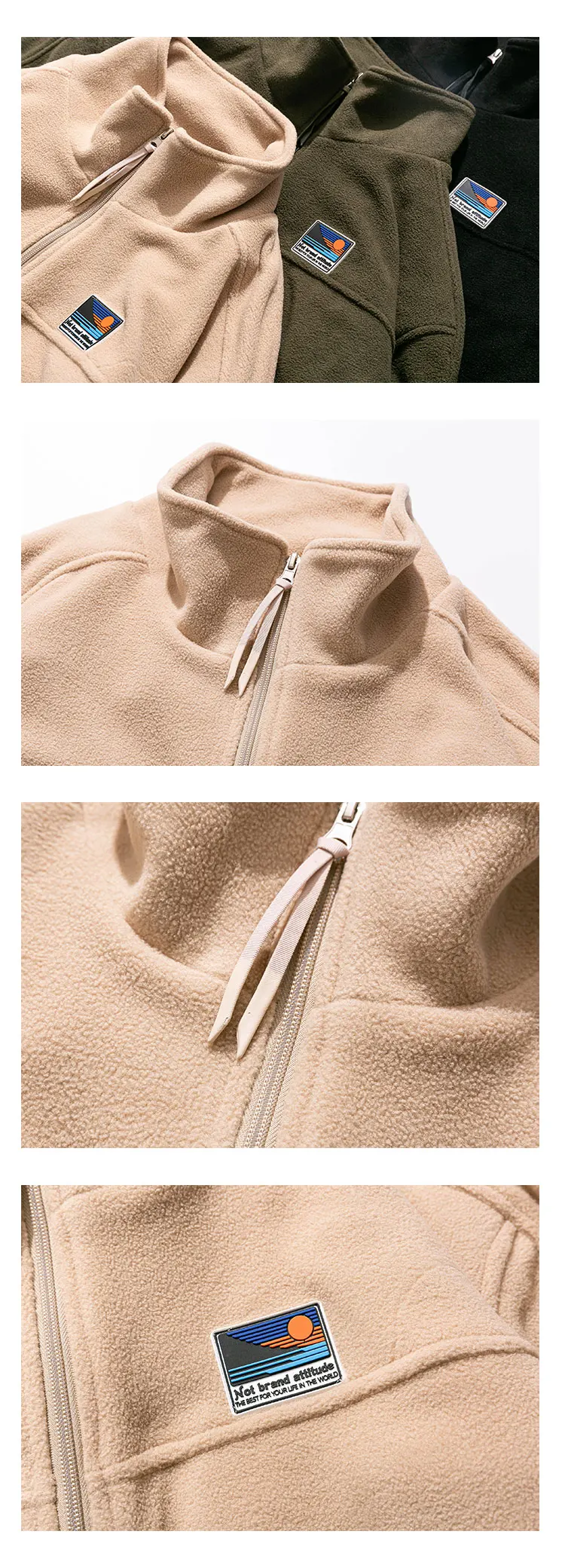 Winter Fleece Sweatshirt Japanese Streetwear Thick Stand Collar Coat Men Clothing Harajuku Casual Cardigan Hip Hop Couple Tops