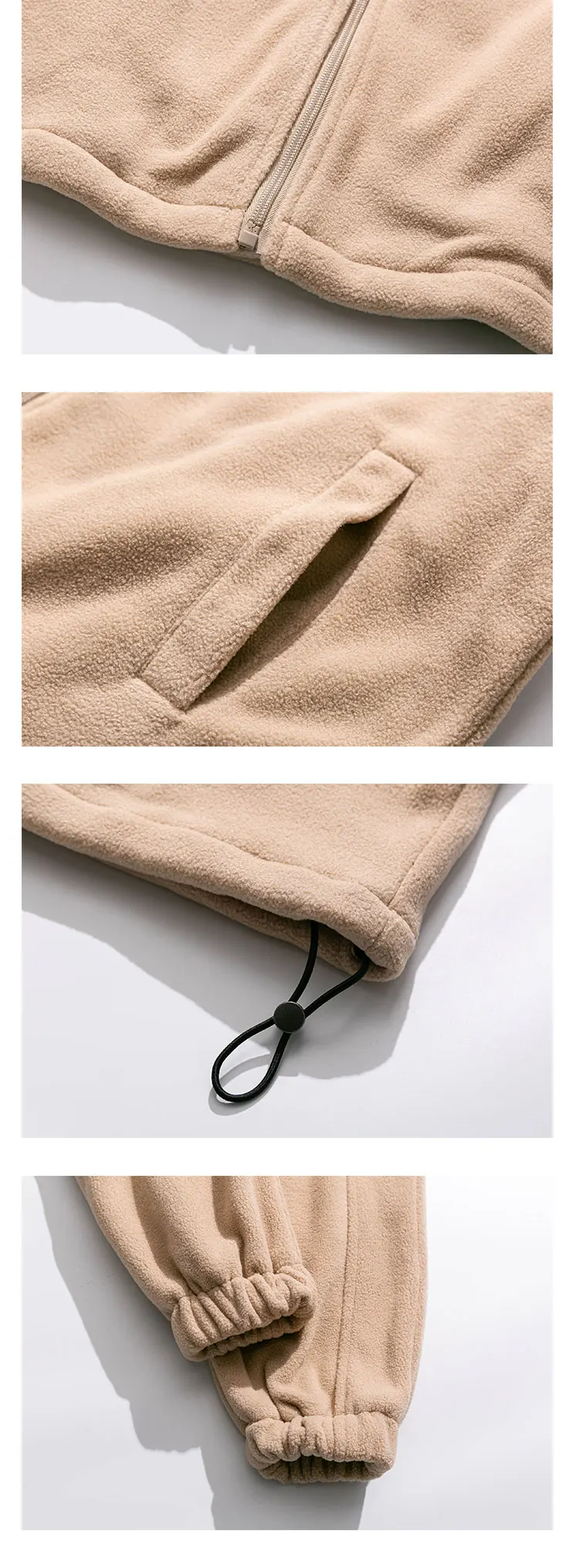 Winter Fleece Sweatshirt Japanese Streetwear Thick Stand Collar Coat Men Clothing Harajuku Casual Cardigan Hip Hop Couple Tops