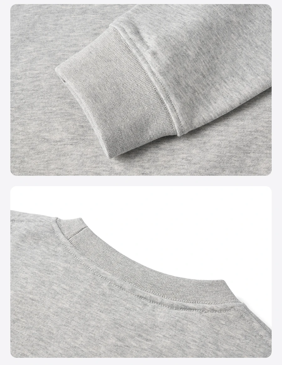 SIMWOOD 2025 Autumn Winter New Men 340gsm Soft Warm Fleece Sweatshirt Basic Oversize Crewneck  Casual Embroidered Sweatshirt