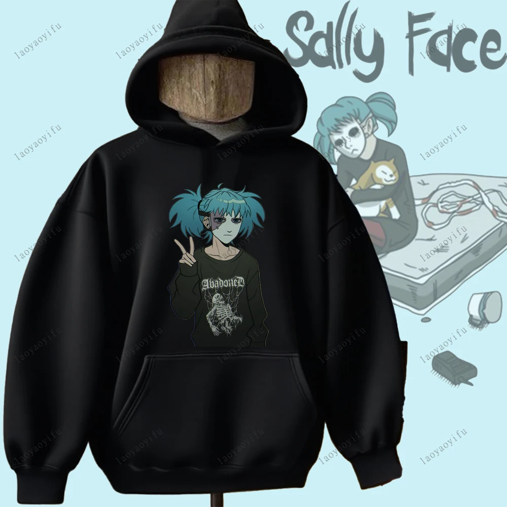Sally Face Hoodie Horror and Mystery Game Sally Face Pullover Comfortable Personality Hoodie Hip-hop Hoodie Sweatshirt Printed
