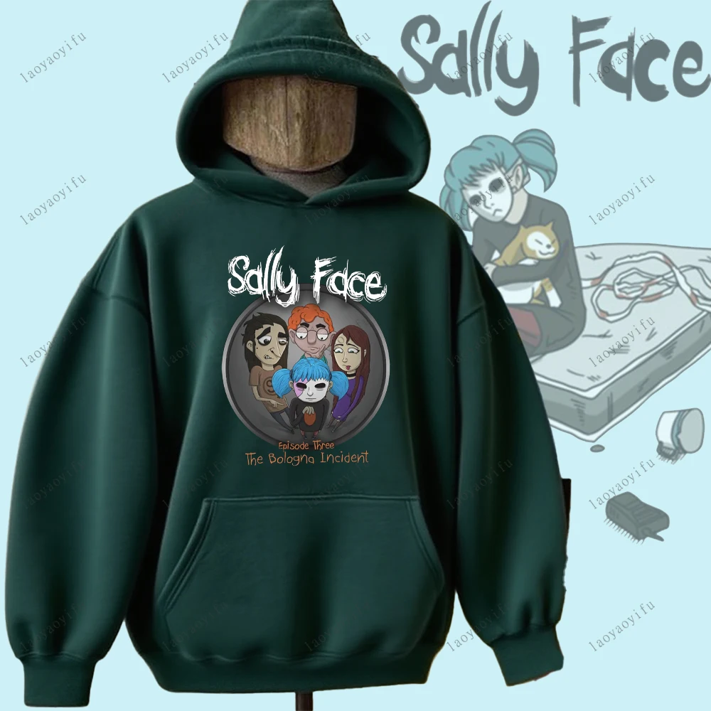 Sally Face Hoodie Horror and Mystery Game Sally Face Pullover Comfortable Personality Hoodie Hip-hop Hoodie Sweatshirt Printed