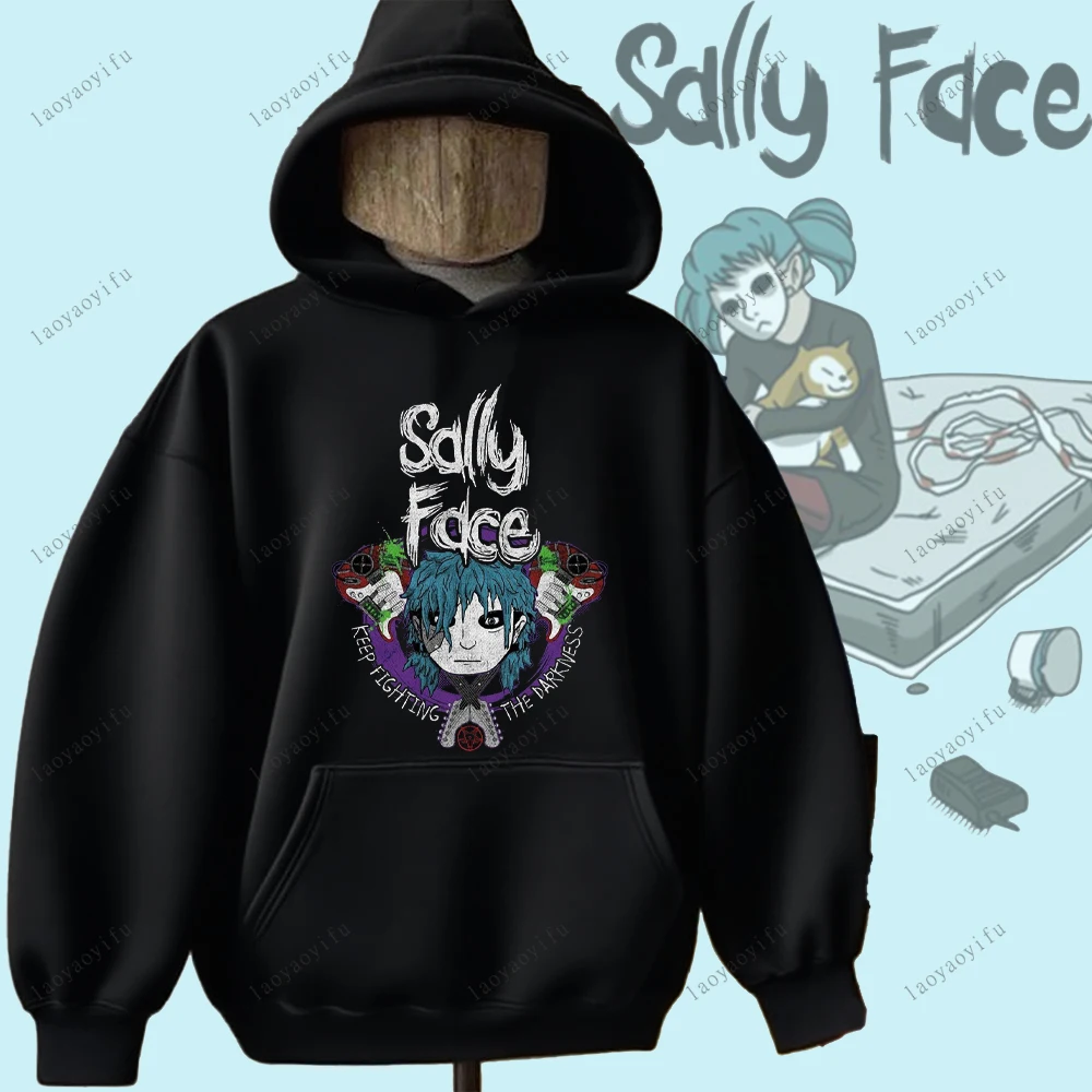 Sally Face Hoodie Horror and Mystery Game Sally Face Pullover Comfortable Personality Hoodie Hip-hop Hoodie Sweatshirt Printed