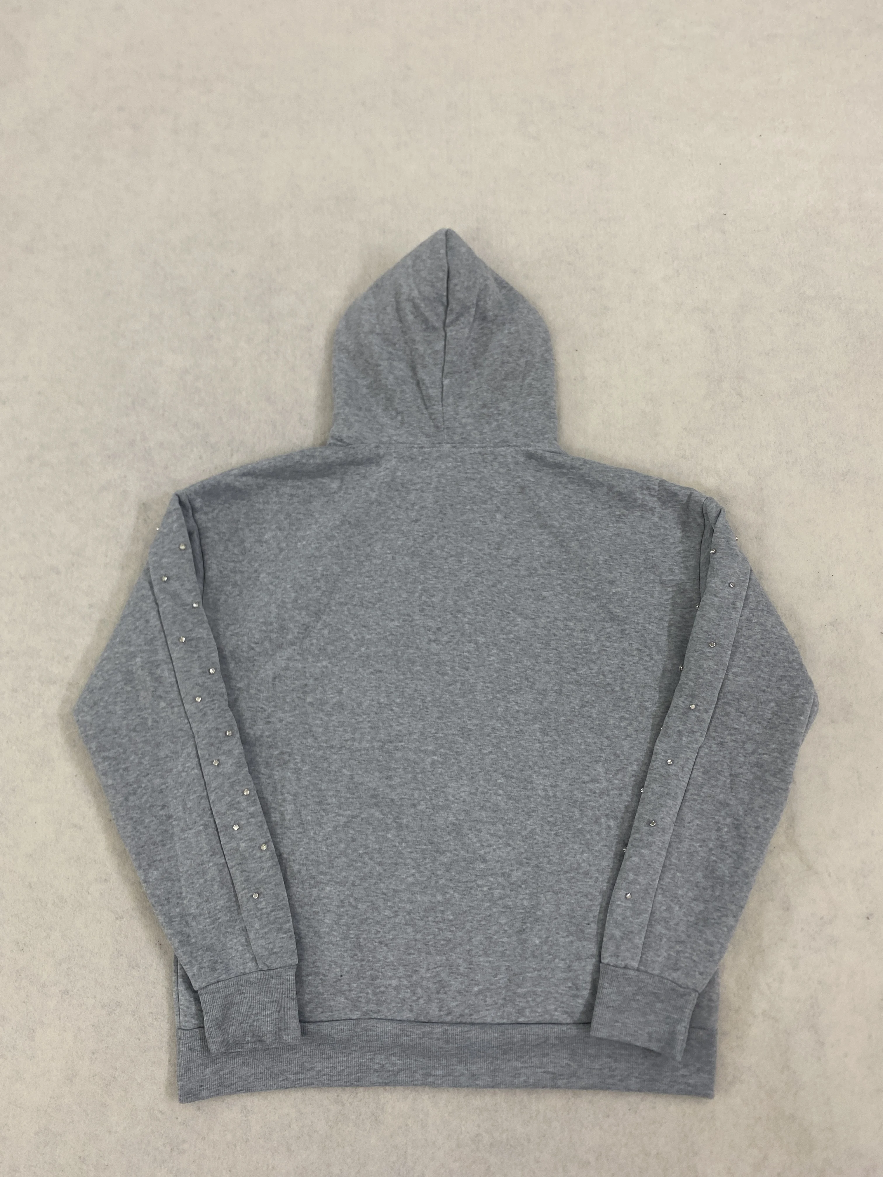 Oversized Harajuku Grey Vintage Fashion Zipper Hoodie European and American Autumn/Winter High Street Versatile Sweatshirt Emo