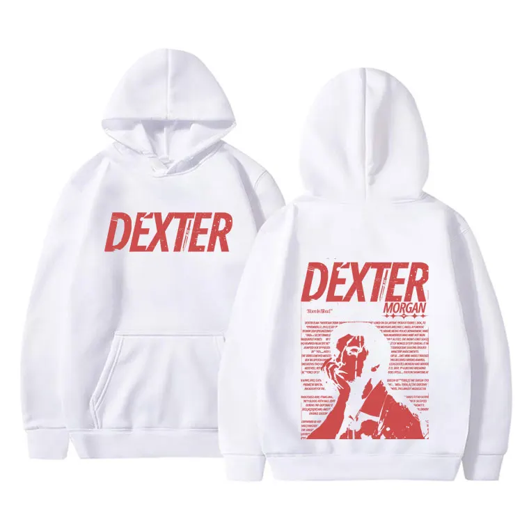 Vintage TV Play Dexter Morgan Hoodie Men Women Casual Oversized Hooded Tracksuit Male Fashion High Quality Fleece Cotton Hoodies