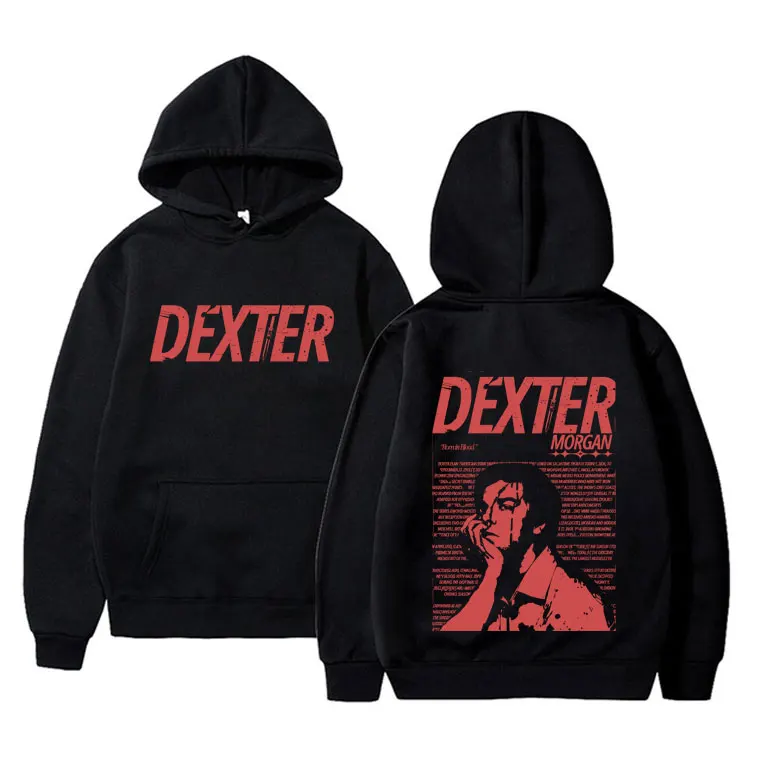 Vintage TV Play Dexter Morgan Hoodie Men Women Casual Oversized Hooded Tracksuit Male Fashion High Quality Fleece Cotton Hoodies