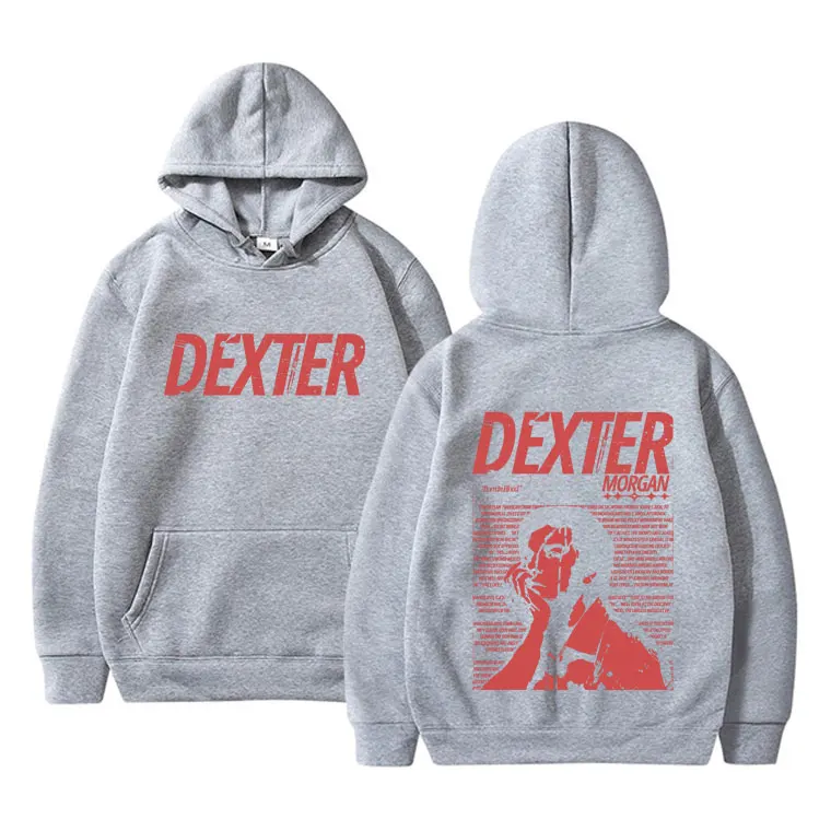 Vintage TV Play Dexter Morgan Hoodie Men Women Casual Oversized Hooded Tracksuit Male Fashion High Quality Fleece Cotton Hoodies