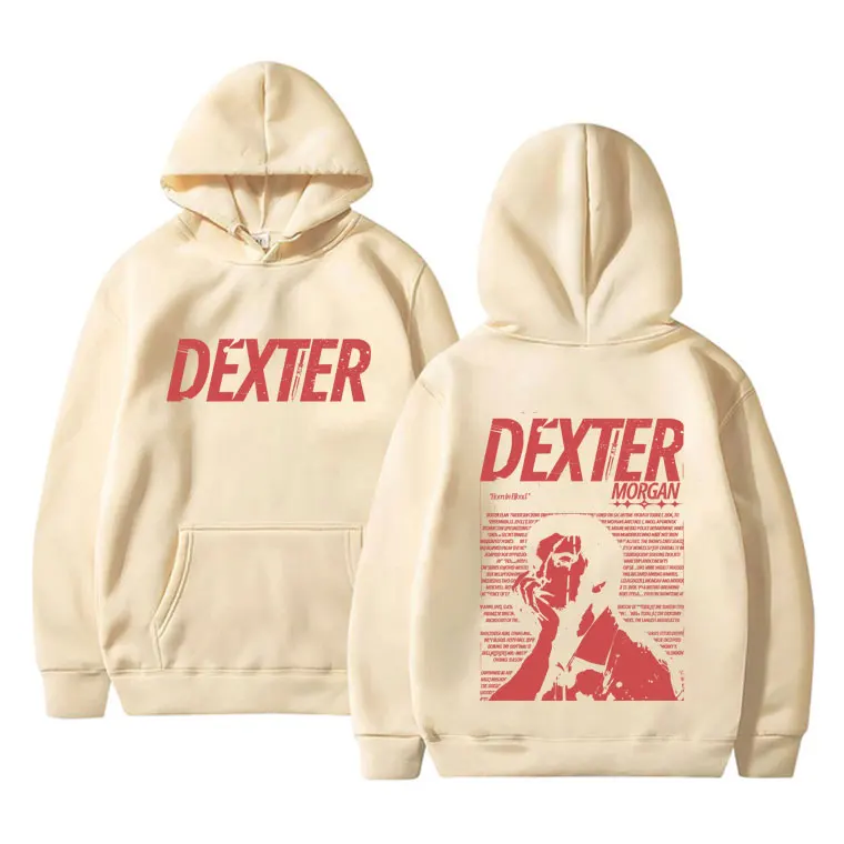 Vintage TV Play Dexter Morgan Hoodie Men Women Casual Oversized Hooded Tracksuit Male Fashion High Quality Fleece Cotton Hoodies