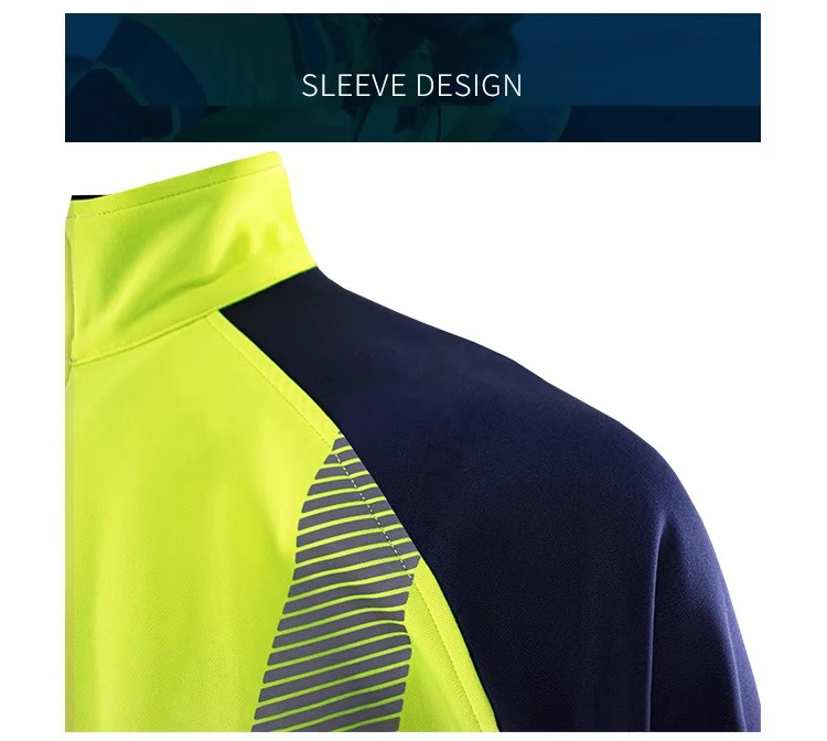 Orange Navy Sweatshirt for Man Hi Vis Hoodie Work with Zip Fleece Jacket