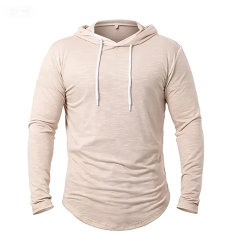 Spring Autumn Men's Hooded Sports Sweatshirts Solid Color Loose Streetwear Hoodies Men Casual Hooded Hoodie Couple Clothing Tops
