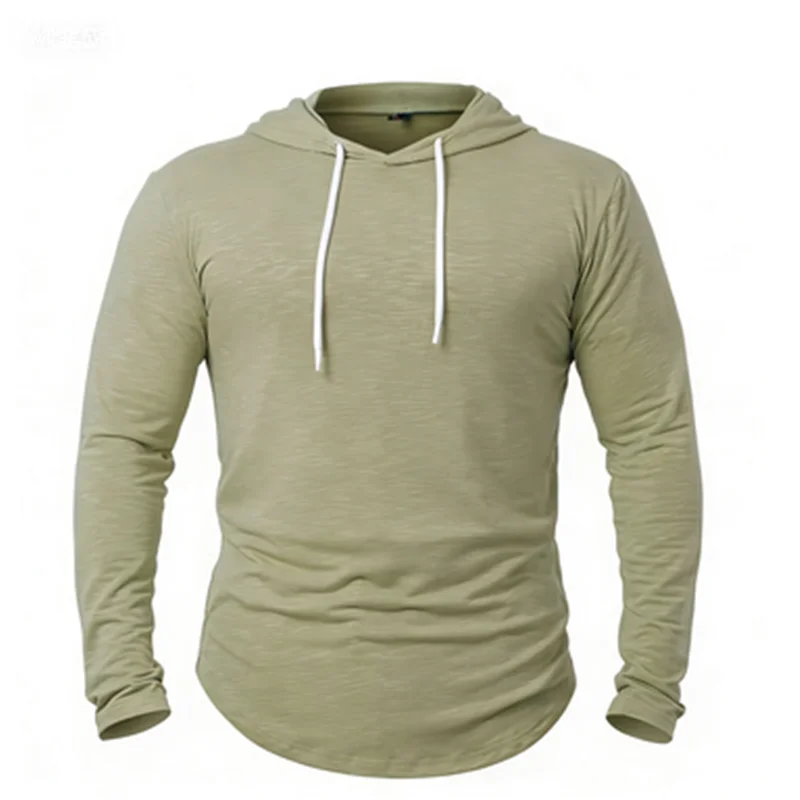 Spring Autumn Men's Hooded Sports Sweatshirts Solid Color Loose Streetwear Hoodies Men Casual Hooded Hoodie Couple Clothing Tops