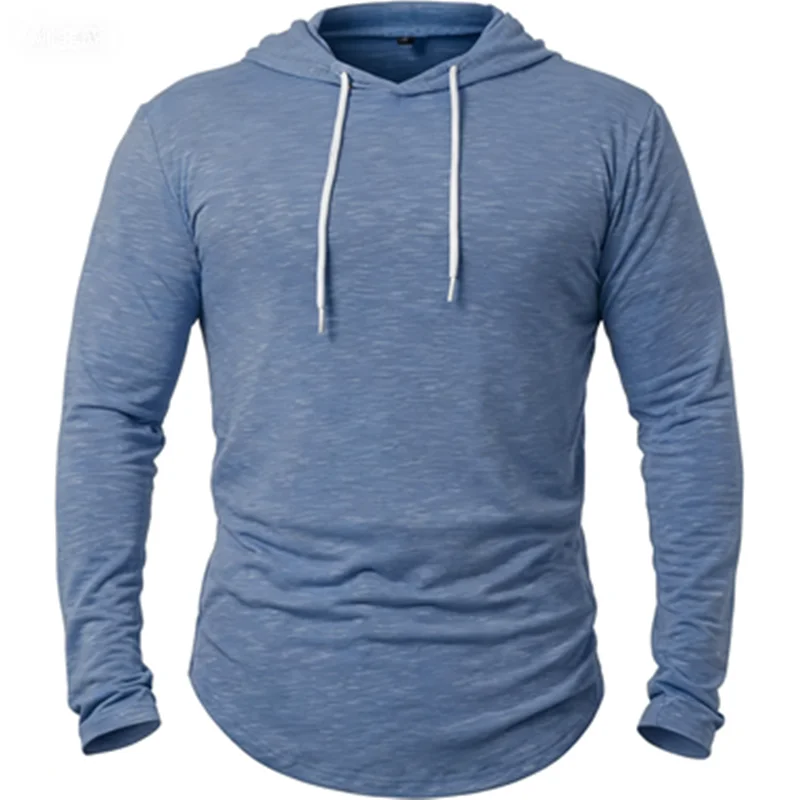 Spring Autumn Men's Hooded Sports Sweatshirts Solid Color Loose Streetwear Hoodies Men Casual Hooded Hoodie Couple Clothing Tops