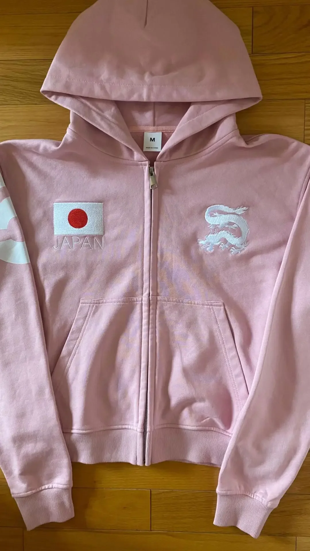 2025 Fashion Hoodie Long Sleeve Trend New Y2k Pink Japan Embroidered Hoodie Retro Coat Street Trend Top Sportswear