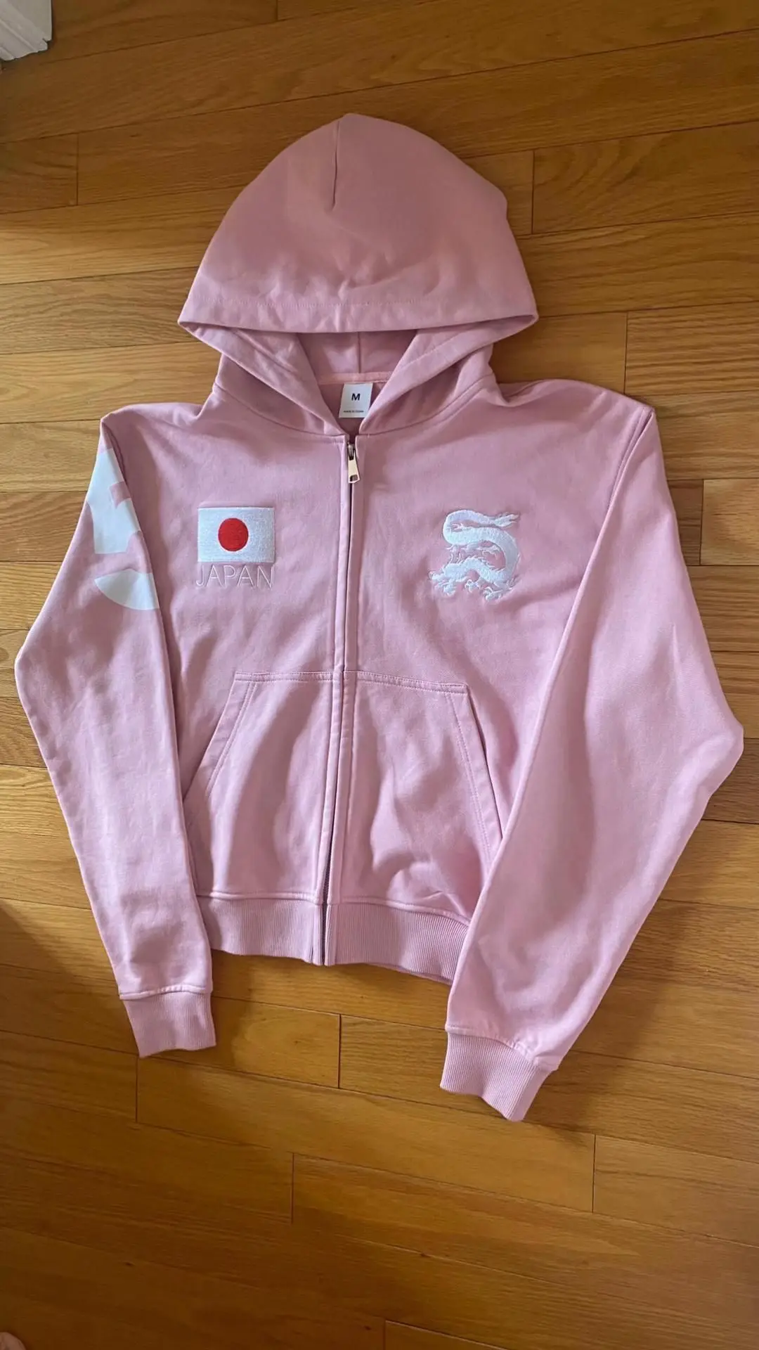 2025 Fashion Hoodie Long Sleeve Trend New Y2k Pink Japan Embroidered Hoodie Retro Coat Street Trend Top Sportswear