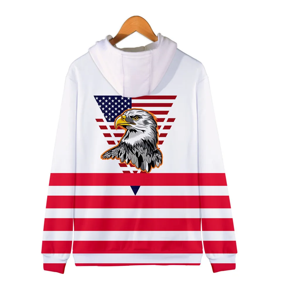Coats Streetwear Fashion Casual Long Sleeve Hoody American Flag 3d Harajuku Unisex JERSEY Sweatshirt Men Sweatshirt Zip Hoodies