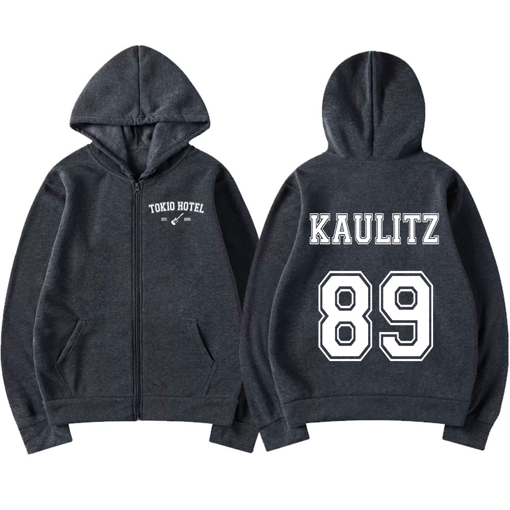 Rock Band Tokio Hotel Kaulitz Zipper Hoodies Men's Clothing Autumn Winter Zip Up Hooded Sweatshirts Casual Vintage Hoodie Jacket