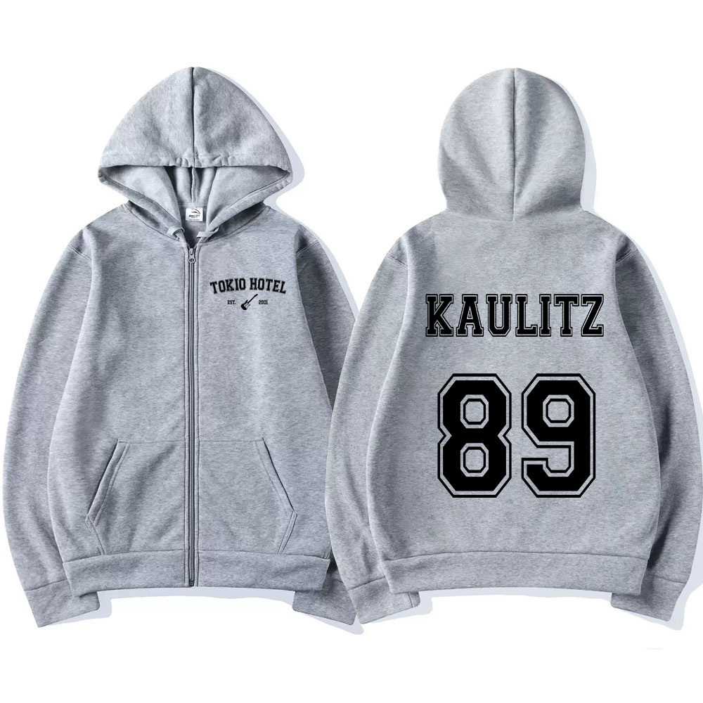 Rock Band Tokio Hotel Kaulitz Zipper Hoodies Men's Clothing Autumn Winter Zip Up Hooded Sweatshirts Casual Vintage Hoodie Jacket