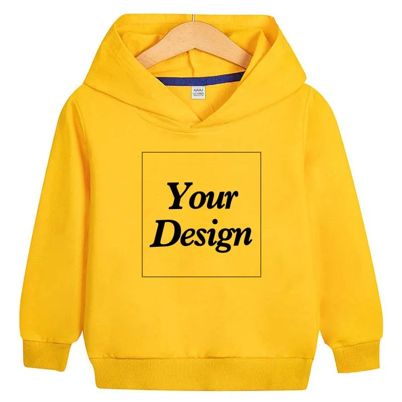 Custom Premium Kids Hoodie 100% Cotton Hoody Sweatshirts Print Your Design Text Photo Toddler Boy Girl Parent Kid Clothes 280gsm