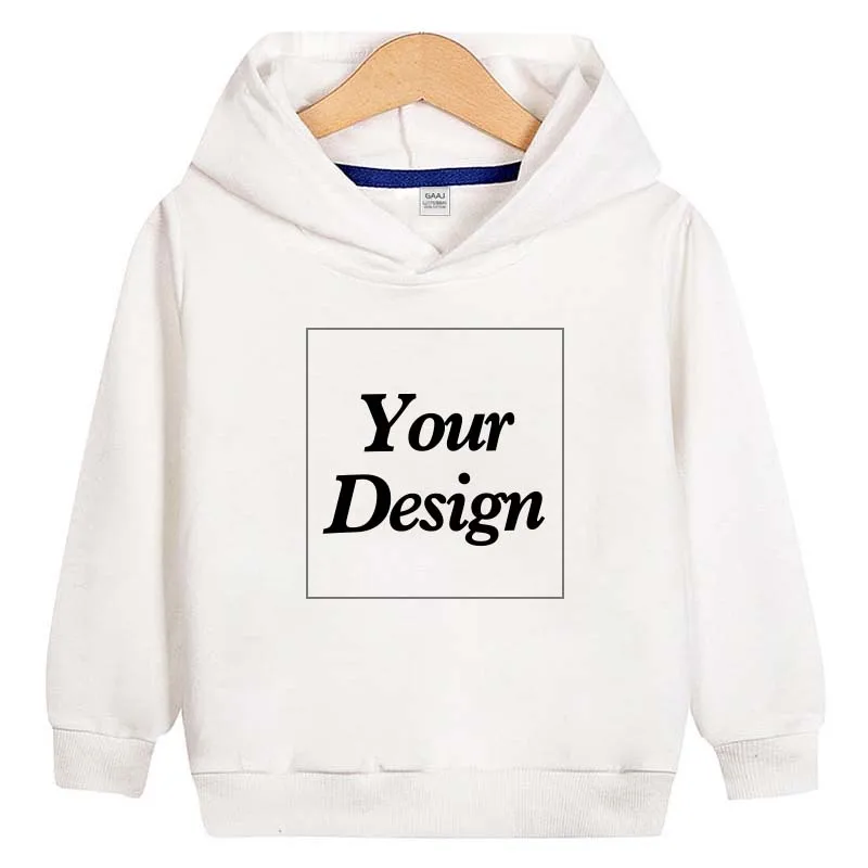 Custom Premium Kids Hoodie 100% Cotton Hoody Sweatshirts Print Your Design Text Photo Toddler Boy Girl Parent Kid Clothes 280gsm