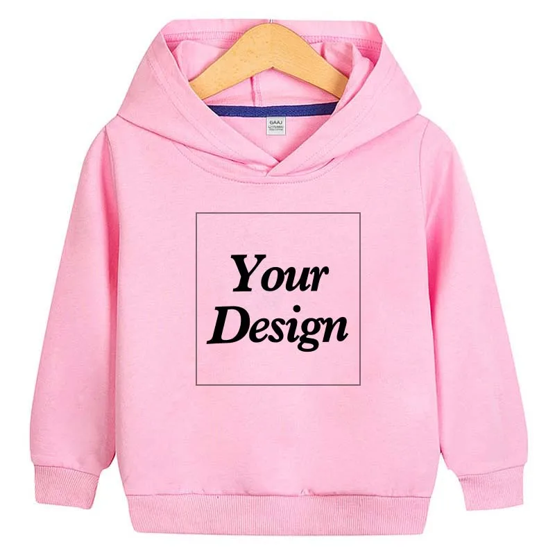 Custom Premium Kids Hoodie 100% Cotton Hoody Sweatshirts Print Your Design Text Photo Toddler Boy Girl Parent Kid Clothes 280gsm