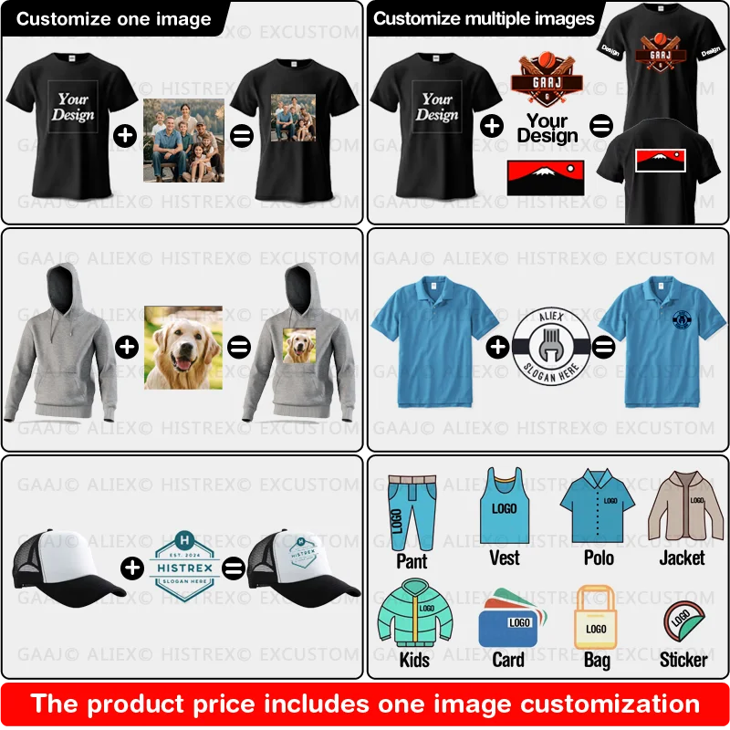 Custom Premium Kids Hoodie 100% Cotton Hoody Sweatshirts Print Your Design Text Photo Toddler Boy Girl Parent Kid Clothes 280gsm
