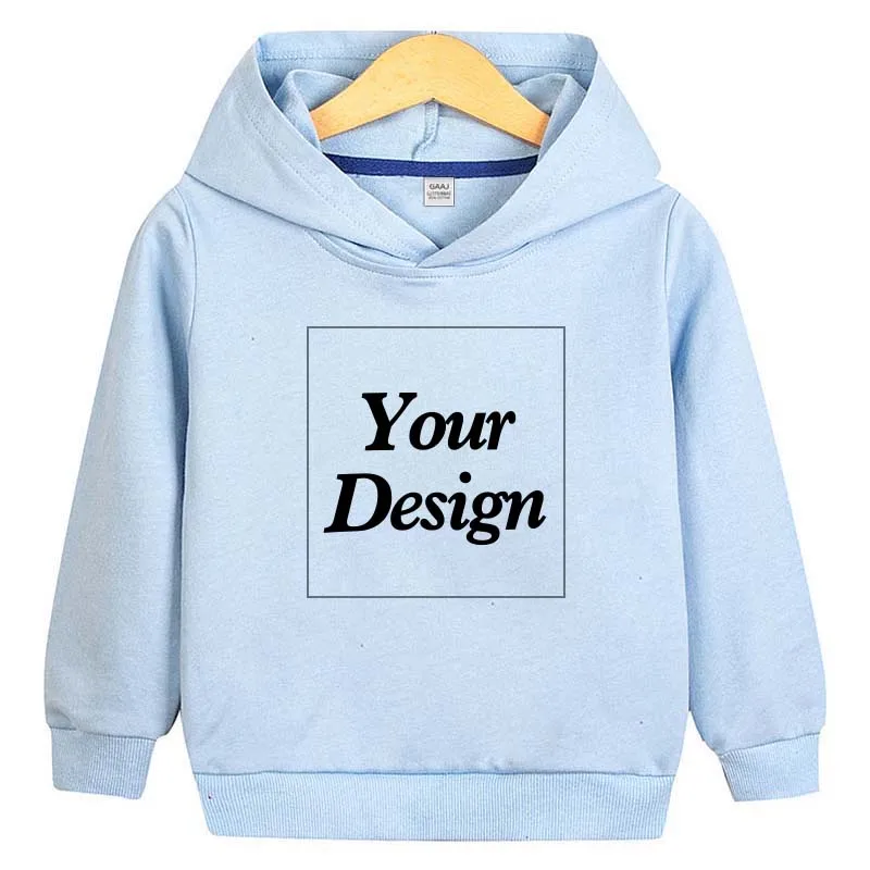 Custom Premium Kids Hoodie 100% Cotton Hoody Sweatshirts Print Your Design Text Photo Toddler Boy Girl Parent Kid Clothes 280gsm
