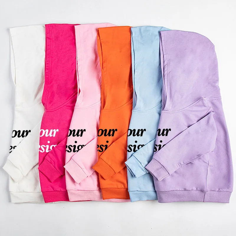 Custom Premium Kids Hoodie 100% Cotton Hoody Sweatshirts Print Your Design Text Photo Toddler Boy Girl Parent Kid Clothes 280gsm