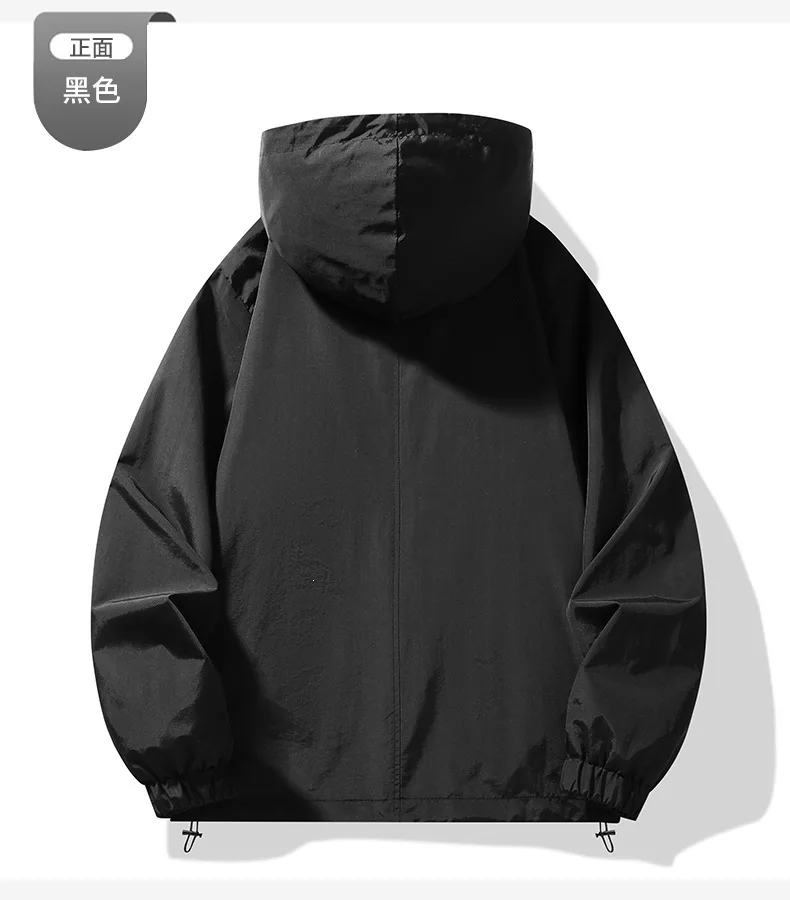 2026 New Men's Casual Loose Hoodie Spring/Autumn Large Pocket Half Zipper Outdoor Sports Hooded Pullover Sweatshirt