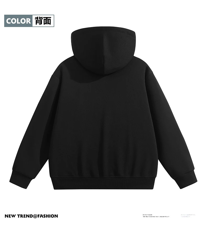 Couple Hooded Color Block Sweatshirt Outerwear Autumn Winter New American Retro Spliced Two Color Mens Cardigan Sweatshirt