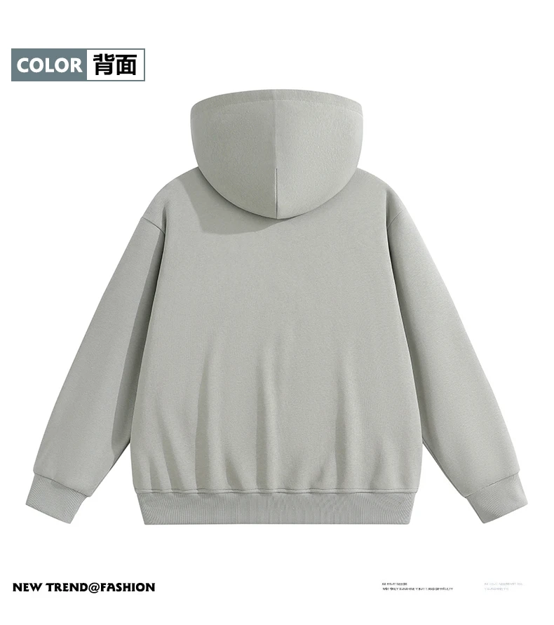 Couple Hooded Color Block Sweatshirt Outerwear Autumn Winter New American Retro Spliced Two Color Mens Cardigan Sweatshirt
