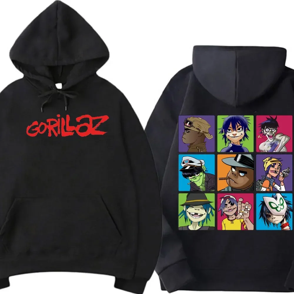 Funny Music Band Gorillaz Demon Days Hoodie Boy Crazy Hoodied Round Collar Long Sleeve T Shirts Clothing Casual Graphic Hoody