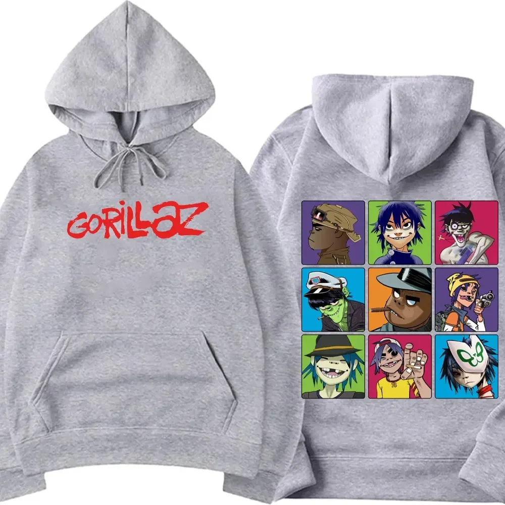 Funny Music Band Gorillaz Demon Days Hoodie Boy Crazy Hoodied Round Collar Long Sleeve T Shirts Clothing Casual Graphic Hoody