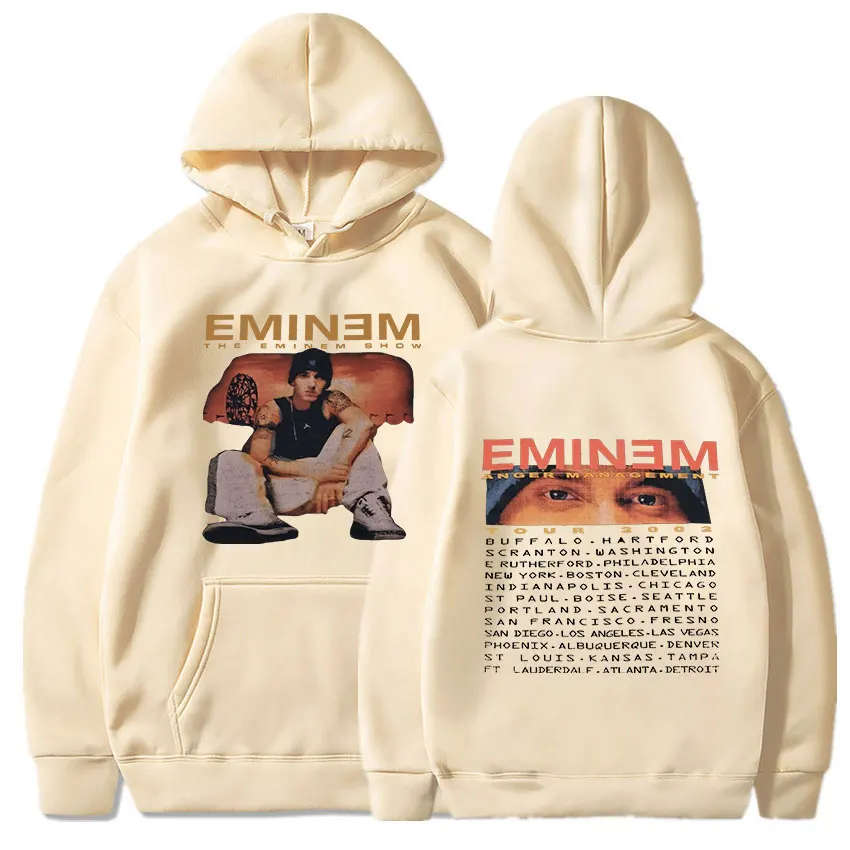 Eminem Anger Management Tour 2002 Hoodie Vintage Harajuku Funny Rick Sweatshirts Long Sleeve Men Women Pullover Fashion