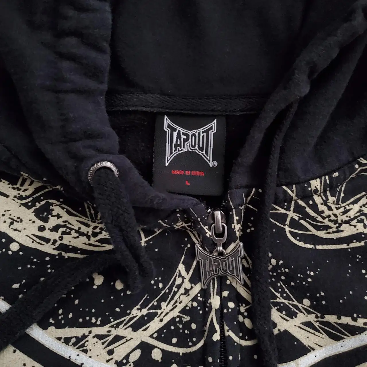 Streetwear Tapout Zipper Hoodie Y2K Mens Hip Hop Letter Retro Graphic Print Black Oversized Hoodie Gothic Jacket Clothes