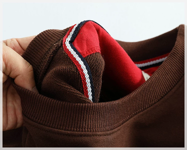2024 Autumn New American Retro Long Sleeve O-neck Wing Letter Printed Sweatshirts Men's Fashion Terry Pullover Casual Sportwear