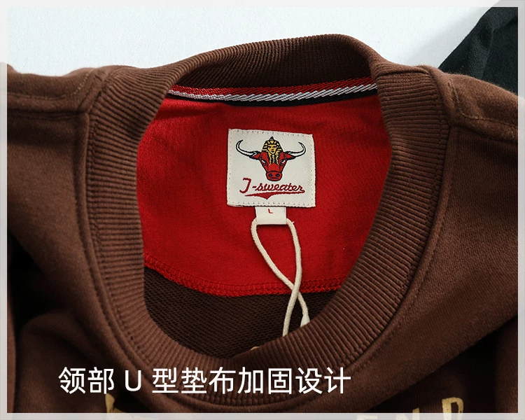 2024 Autumn New American Retro Long Sleeve O-neck Wing Letter Printed Sweatshirts Men's Fashion Terry Pullover Casual Sportwear