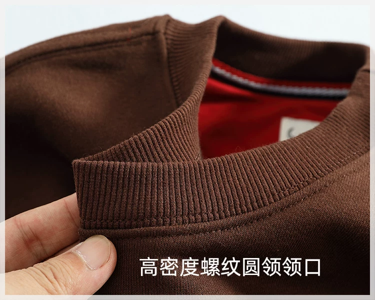 2024 Autumn New American Retro Long Sleeve O-neck Wing Letter Printed Sweatshirts Men's Fashion Terry Pullover Casual Sportwear