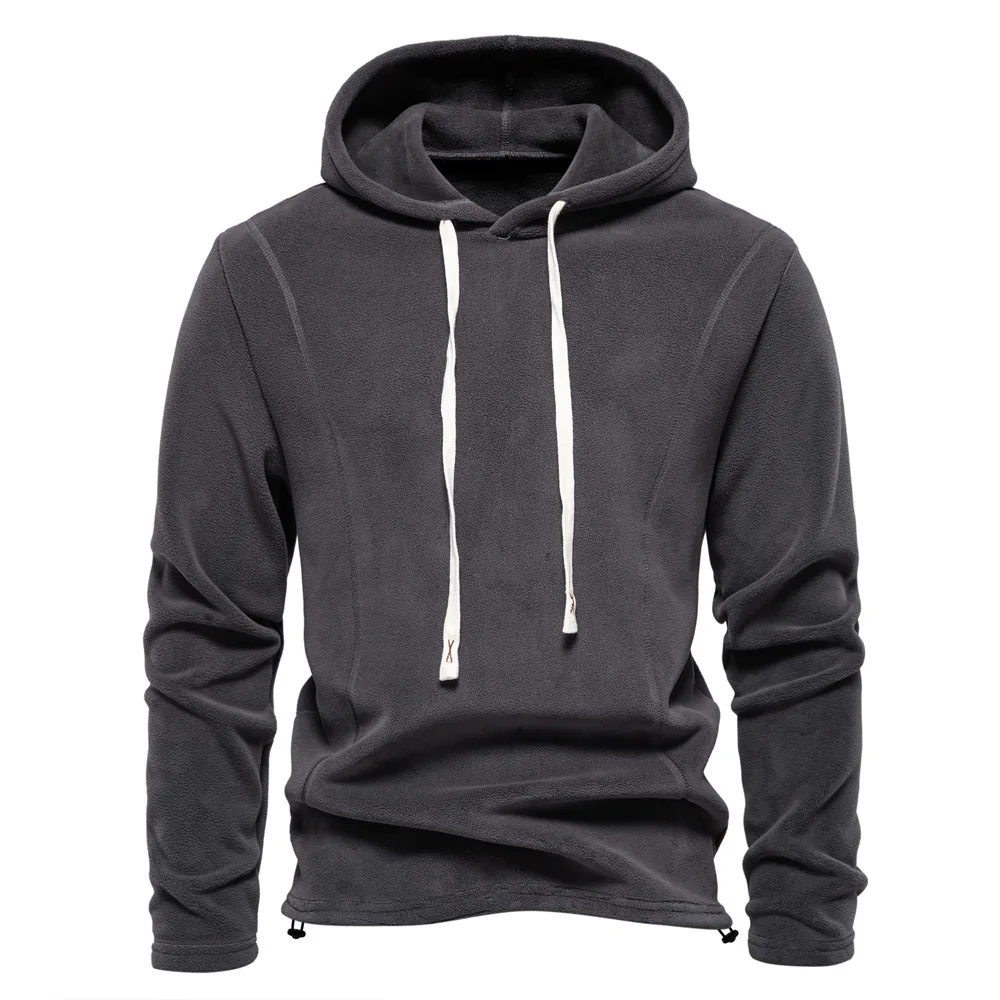 2026 Men's Winter Warm Fleece Tops Sweatshirts Casual Long Sleeve Zipper Stand Collar Pullover Tops Fashion Solid Sweatshirts